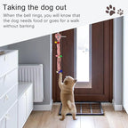 Dog Door Bell for Potty Training, Adjustable Dog Bells to Go Outside with Removable Bells Ring, Handmade Twisted Rope Puppy Training Bell (Pink)
