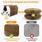 2Pack Kitty Curls Cat Accordion Physical Exercise for Indoor Cats Toy Magic Organ Thickened Kitty Head Organ with 1Pack Cat Nail Clipper
