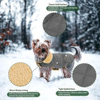 Large Dog Coat, Warm Jacket for Extra-Large Dogs, Dog Winter Coat, Pet Windproof Cold Weather Coats Snow Jacket Pet Clothes, Golden Retriever, Labrador Retriever, Husky, Grey XL