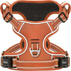 HEELE Dog Harness for Small Dogs No Pull Dog Vest Harness for Small Dog with Soft Padded Handle Reflective for Outdoor Training, Pumpkin Orange, S