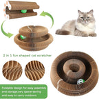 Kitty Kurlz Accordion Magic Organ Cat Scratcher Toys for Indoor Cats - Cardboard Cat Scratching Board Ball Scratcher Pad 3 Pack