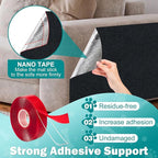 Bed Cat Scratcher Pad,47.2"x15.8"Cat Scratching Mat,Self-Adhesive Trimmable Anti Scratch Bed Couch Wall Corner Furniture Protector from Cat Claws,Easy Use for Carpet/Door/Post