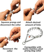 Herm Sprenger - Matte Stainless Steel Additional Prong Links for Herm Sprenger Ultra-Plus Dog Training Collar - Small Medium Dogs - Made in Germany