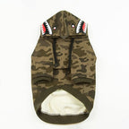 Camo Dog Hoodie Dog Clothes Extra Warm Fleece Lining Stretchy Fit for Small Medium Large Dogs (Camo, Large)