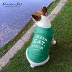 Parisian Pet Dog Shirt – 100% Cotton Shirts for Large Dogs – Sleeveless Puppy Clothes – Lightweight and Breathable Pet Apparel – Stylish and Funny Dog Clothes - Stretchy T Shirts for Dogs
