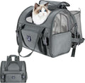 Lollimeow Expandable Cat Carrier Backpack for Large Cats - Airline Approved Pet Carrier Backpack for Small Dogs, Hiking & Travel, Waterproof with Breathable Mesh, 14lbs Capacity (Dark Grey, Standard)