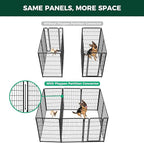 FXW Homeplus Unleashed Indoor Dog Playpen - Stress-Free and Safe Play, Heavy Duty 45 Inch 12 Panels with Connectors (Pack of 2) for Puppy and Small Dogs, Black│Patented