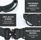 Heavy Duty Tactical Dog Collar – Adjustable Nylon with Metal Buckle, Durable & Comfortable for Medium to Large Dogs (German Shepherd, Labrador, Rottweiler), Black, XL, for Training & Outdoor Use.