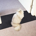 Carpet Protector for Pets Cat Carpet Protector for Doorway, Anti Scratch Under Door Cat Scratch Protector Mat, Felt Surface Easy to Cut Plastic Stopper (Grey, 3.6FT-Felt 1 Pack)