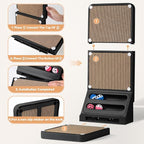 Cat Scratching Board Kitten Scratching Ball Wall Scratchers for Indoor Cats L Shaped Cat Scratcher Cats with Scratcher Pads Black