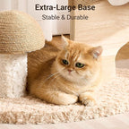 Aesthetic Flower Cat Tree Tower with Scratching Post for Indoor Cats, 37" H Modern Cat Tree with Wood Sculpted Branch, Flower Cat Beds, Mushroom Scratcher & Interactive Squeaky Toy, Pink