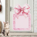 JarThenaAMCS 2Pcs Valentine's Day Cat Scratch Mats Pink Bowknot Couch Furniture Protector Bow Self-Adhesive Wall Mounted Cat Scratcher for Carpet Corner Pet Grinding Claws, 19.7 x 28.7 in