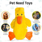 FGA MARKETPLACE Duck-Fox Flat NO Stuffing NO Squeak Plush Dog Toy, Funny Style Will Entertain Your Pet for Hours, Recommended for Small and Medium Dog 21 INCH Long