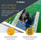 SOLSTICE Inflatable Pup Plank, Dog Water Ramp for Boats and Docks, XL Camo, 200 lb Capacity - Floating Platform for Pets for Lake, River, Beach & Swimming Pool, Includes Pump, Patent-Protected Design