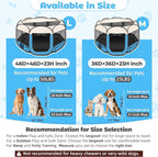 Dog Playpen 45", HOMAGICO Pet Playpen for Indoor Cats Enclosed, Portable Dog Cage Outdoor Tent Crate with Carrying Case, Water-Resistant and Removable Shade Cover, Blue