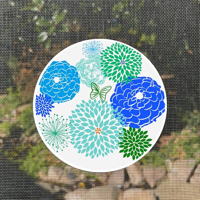 Screen Door Magnets Double Sided – Keep People, Kids, and Dogs from Running into The Screen Door - Robbins Aria Blue Floral