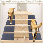 2-Pack Foldable Dog Ramp, Non-Slip Pet Ramp for Stairs, Porch Steps & Indoor Use, Easy Climbing for Small Medium Dogs & Cats, Easy Storage