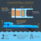 SOLSTICE Inflatable Pup Plank, Dog Water Ramp for Boats & Docks, Lounge, 250 lb Capacity - Floating Platform for Pets for Lake, River, Beach & Swimming Pool, Includes Pump, Patent-Protected Design