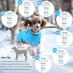 Dogcheer Dog Coat with Harness, Waterproof Dog Jacket Adjustable Pet Winter Coat with Zipper, Christmas Puppy Snow Jacket Fleece Sweater for Small Medium Large Dogs - Sky Blue M
