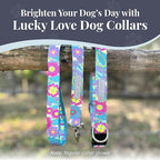 Lucky Love Dog Martingale Collar, Premium No Slip Martingale Collar for Large Dogs, Great for Whippets, Greyhounds, and More (Caroline, Large)