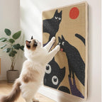 3-in-1 Sisal Cat Scratcher Mat 23.6x15.7'' Protects Carpet Couch & Furniture with Sticker Tape, Floor & Wall Cat Scratching Pad, Anti-Slip, Durable for Indoor Outdoor Cats (Warm Beige)
