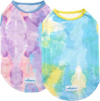 KYEESE 2Pack Dog Cooling Shirt, Breathable Dog Shirt for Large Dogs, Sun Protection Dogs Cooling Vest Tank Top, Lightweight Soft Sleeveless Summer Pet Clothes, Purple+Blue, 3XL