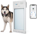 Power Pet Roll Up Automatic Electronic WiFi Pet Door by High Tech Pet - Space-Saving, Pet Operated Dog Door, App Control, Safe, Secure, Air Tight (Door Mount, Large)