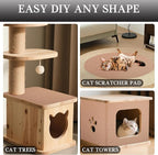 2 Pack Cat Scratch Furniture Protector Trimmable DIY Climbing Scratching for Indoor Couch Protector from Cat Claws, Walls and Tower Replacement (Beige, 15.7'' x 23.6'')