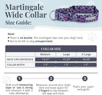 Lucky Love Dog Wide Martingale Dog Collar - No-Slip, Durable, & Soft Webbing 1.5 inch Martingale Collar for Dogs Male and Female Ideal for Training & Walking - Caroline, Large