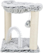 TRIXIE Adra Cat Tree with Brush, Scratching Posts, Hammock, Dangling Cat Toy
