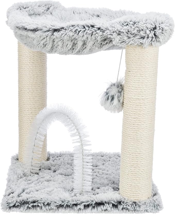 TRIXIE Adra Cat Tree with Brush, Scratching Posts, Hammock, Dangling Cat Toy