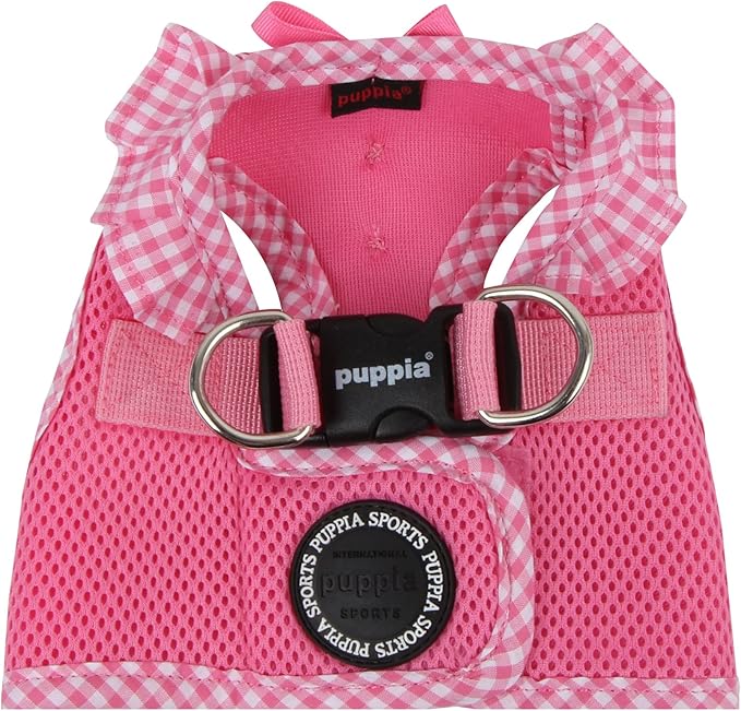 Puppia Vivien Vest Dog Harness Step-in All Season Mesh Cute No Pull No Choke Walking Training for Small Dog, Pink, Small