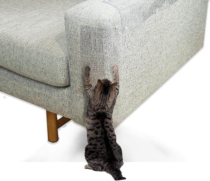 The Original LAMINET Deluxe Cat Scratch Shields - Protect Your Furniture with Our Deluxe Heavy Duty Furniture Scratch Shields - Set of 2 Heavy Duty Flexible Plastic Shields - (11L x 5.5W - INCHES)