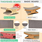 Reversible Cat Scratcher Bed, Large Scratching Board for Indoor Cats - Cardboard Pad & Durable Cat Scratcher Lounge Hammock Furniture, Natural Wood Color