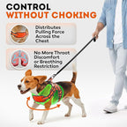 Dog Harness for Medium Dogs Back D-Ring Control No Choking Pressure-Free Chest Design Comfortable Padded Adjustable Reflective Vest Harness for Daily Walks Training Easy Control Outdoor Use Secure Fit