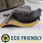 Our Pets OurPets The Wave Curved Catnip Cat Scratcher (Cat Toys for Indoor Cats, Catnip Toys, Cat Gifts & Cat Toys Interactive) [Includes Cosmic Catnip- North-American Grown Catnip]