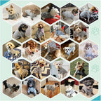 Jecikelon Dog Clothes Dogs Sweater Soft Puppies Clothing Winter Puppy Sweaters Warm Outfit for Dogs Small XXS XS Cat Apparel (Grey, L)