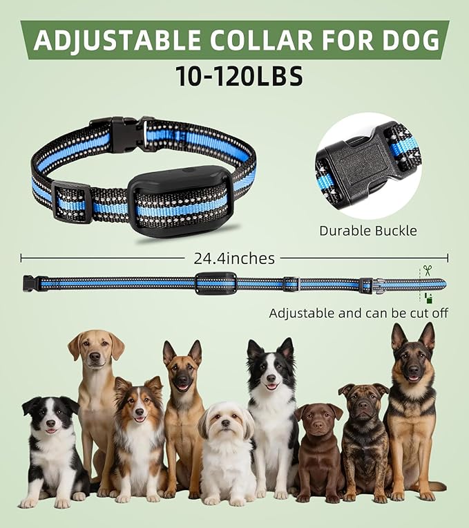Shock Collar for Dogs, 4200FT Dog Training Collar with Remote for 15-120lbs Small Medium Large Dog, IP68 Waterproof Rechargeable E Collar with 3 Training Modes: Beep, Vibration, Safe Shock (Black