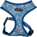 Puppia Cynthia Dog Harness A (Over-The-Head) Fashionable Paisley Pattern Spring Summer Harness for Small and Medium Dogs, Blue, Small