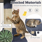 Tangkula 58 Inch Cat Tree Tower, Multi-Level Cat Tower with Sisal Scratching Posts, Padded Top Perch, Condo & Hammock, 3 Hanging Balls, Jumping Platforms for Indoor Cats (Gray)