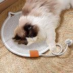 Celery Pets, Dual Scratching Pad for Cats, Celery Pets Cat Scratcher Mat, Natural Cotton Rope Cat Scratching Mat, Scratching Pads for Indoor Cats (White,20in)