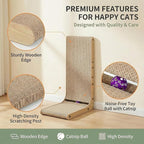 L Shaped Cat Scratcher for Indoor Cats, Cat Scratching, Cat Scratch Pad, 26.8 Inches Tall Scratching Post with Sturdy Base, Durable Cat Scratch Pad for Kittens & Adults, Furniture Protector