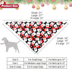 ADOGGYGO 4 Pack Dog Bandana Christmas Dog Scarf Triangle Bibs Kerchief Set Red Green Pet Christmas Costume Accessories Decoration for Extra Large Dogs (X-Large)