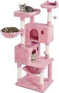 Topeakmart Multi-Level Cat Tree, Large Cat Tower with Condos Platform Perch Hammock Scratching Posts Plush Cat House