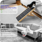 2026 Upgraded Dog Ramp for Couch, Foldable Small Dog Ramp for Sofa, 4 Adjustable Height from 13'' to 21", Portable Stable Pet Steps with Non-Slip Pad, Pet Ramps Use for Sofa Couch Stairs