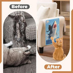 Sisal Cat Scratcher Mat, Cat Wall Scratcher for Indoor Cats, 23.6x15.7 Inch Cat Scratch Pad with Hook & Loop, Wall Mounted Cat Scratching Post to Protect Couch and Carpet（Shark）