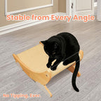 Sisal Cat Scratcher for Indoor Cat Scratching Post Lounger Modern Pet Furniture Cat Chair with Natural Wood Replaceable Sisal with Catnip and Felt Pads,Medium Size(Lunar Shade)