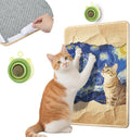 Cat Scratching Mat with Bonus Adhesive Catnip | All-in-One 23.6x15.7 Inch Sisal Scratcher for Wall/Floor, Stops Couch Carpet Scratching, Durable Anti-Slip