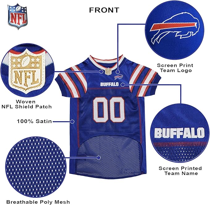 NFL BUFFALO BILLS DOG Jersey, Large