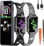 Dog Training Collar, 2 Dogs Shock Collar with Remote Control, 4 Training Modes Vibration, Beep, Shock, IP67 Waterproof Keypad Lock Rechargeable E-Collar for Small Medium Large Dogs